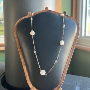 Banana Republic Gold Necklace with Pearls